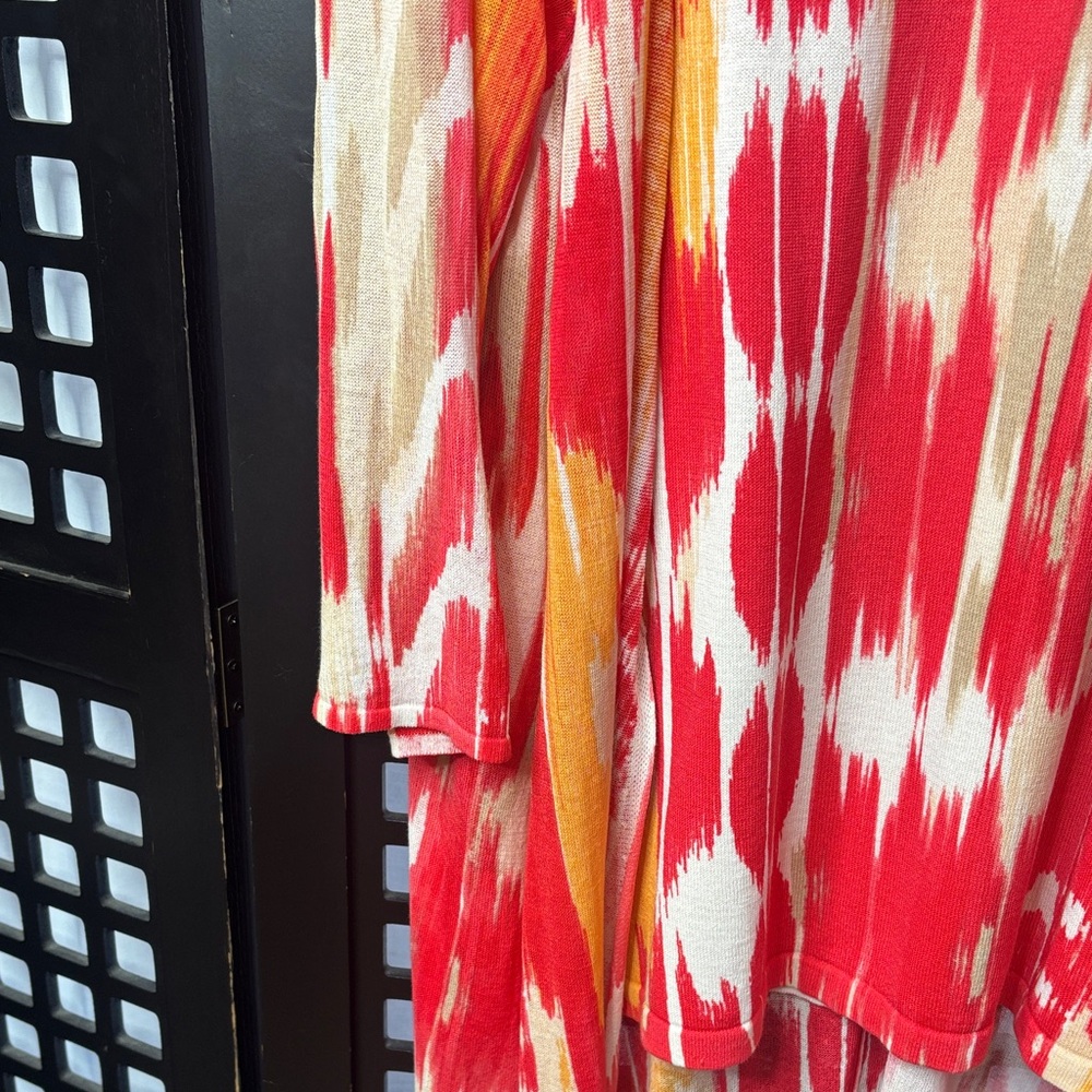❤️NWT Chico’s Essential Red Orange Cardigan & Tank Set Comfy Soft Size 3 NWT❤️ - Picture 4 of 15